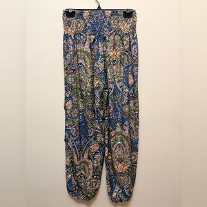 GOMORN High Waist Paisley Print Harem Pants